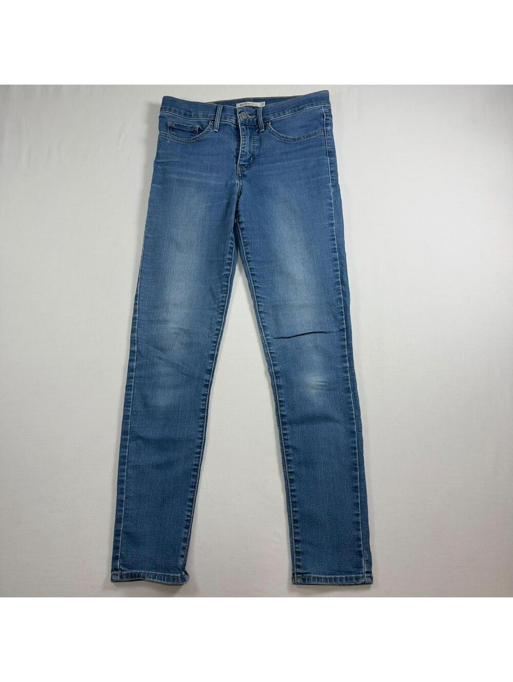 Levi's 311 Skinny Medium Light Wash Jeans Womens 27 Mid Rise Zipper fly